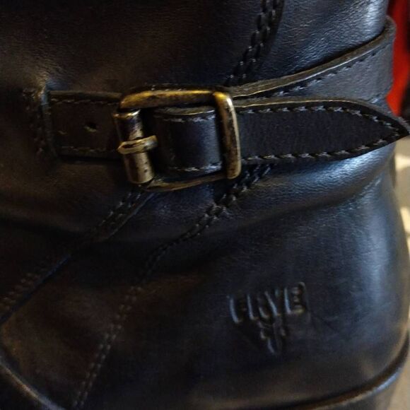 Frye Tall Black Leather Women's Boots - Picture 14 of 16